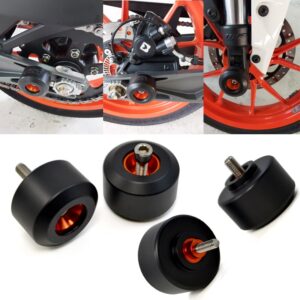 CNC Front Rear Fork Wheel Frame Slider Crash Protector Pads Roda For KTM DUKE 125 200 250 390 RC125 RC200 RC250 RC390