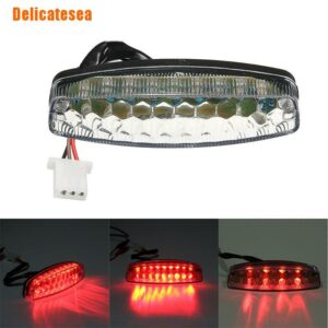 Delicatesea ไฟเบรกท้ายรถจักรยานยนต์ 12v 18 Led