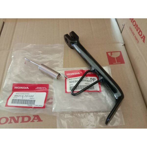 ขาตั้งข้าง ของแท้ศูนย์ แถมสปริงขาตั้ง Honda wave110i czi dream110i super cub รหัสรุ่น 50530-KWW-640 +2