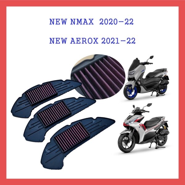 YAMAHA NEW NMAX 2020 - 2022  AEROX ปี 2021-22 ไส้กรองอากาศ ถอดล้างได้ กรองอากาศแบบผ้า