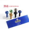 Flawless-Ti Gr5 Titanium Alloy Helmet Bodcover Bodywork Brake Fluid Nut Fasteners M4X5/8/12/15/20 for Motorcycle Scooter Parts Available