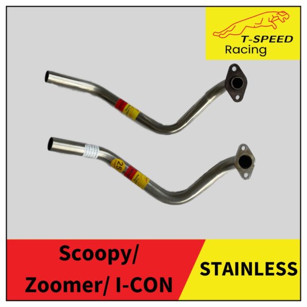 คอท่อScoopy-i / Zoomer-X / ICON / Moove สแตนเลส Size 22/25 m.m.