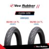 VEERUBBER ยางมอเตอร์ไซค์ CLICK 125I ไม่ใช้ยางใน ลาย VRM265 ขนาด 80/90-14