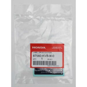 87560-KVB-900 ป้ายคำเตือนเกี่ยวกับการขับขี่ Honda แท้ศูนย์