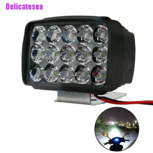 Delicatesea> ไฟสปอตไลท์ Led 15 ดวง 1000LM สําหรับรถจักรยานยนต์ สกูตเตอร์ Atv