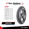 VEERUBBER ยาง TUBELESS ไม่ใช้ยางใน ลาย MATRIX(VRM459) ขอบ 12