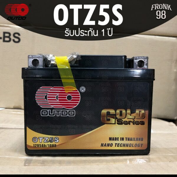 OUTDO แบตเตอรี่ รุ่น OTZ5S (12V 5AH) แบบแห้ง (สำหรับรถจักรยานยนต์)