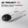 Sc project S1 ท่อไอเสียสแตนเลส 51 มม. สําหรับรถจักรยานยนต์