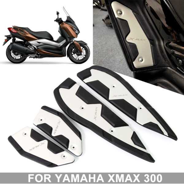 แผ่นเหยียบเท้า กันลื่น สําหรับรถจักรยานยนต์ Yamaha X-MAX 300 XMAX300 2020-2023 4 ชิ้น