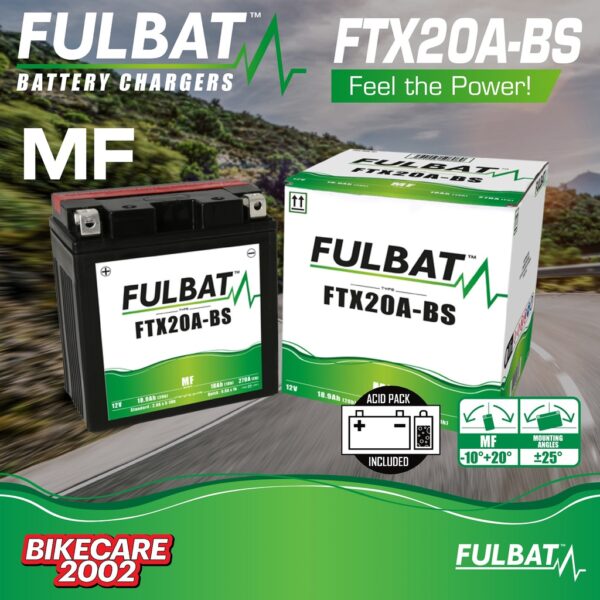 แบตเตอรี่ FULBAT รุ่น FTX20A-BS สำหรับ Triumph rocket