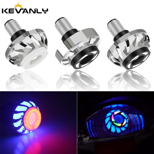 ไฟเบรค Led Rgb Angel Eyes 12v สําหรับรถจักรยานยนต์ 1 ชิ้น