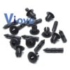 50x Plastic Rivet Bike Fairing Trim Panel Fastener Clips 6mm for Honda Yamaha Black