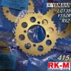 Lc135 Y15ZR Y16ZR 415 YAMAHA SPROCKET RKM SPOKET 415 GOLD SPOKET LC Y15 ซ็อกเก็ตด้านหลัง สีทอง Y125 RXZ Y110 AJI