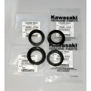 KAWASAKI ชุดโช๊คอัพฝาหน้า สีเทา KLX DTRACKER KLX BF USD SET 4 ชิ้น