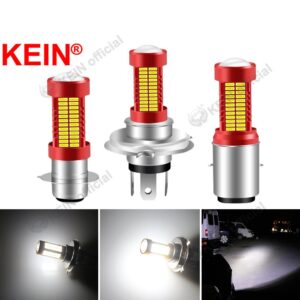 Kein หลอดไฟหน้ารถจักรยานยนต์ Led H4 T19 H6 BA20D P15D Hi/Lo Beam 106SMD 4014 DC12V