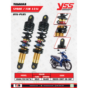 DTG YSSแท้ YAMAHA Finn/Spark115i โช๊คYSSแท้ ความยาว280มม. รับประกัน6เดือนจากโรงงาน มีใบกำกับภาษี จัดส่งเร็ว