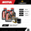 FULL MOTO ชุดถ่ายน้ำมันเครื่องสังเคราะห์แท้ MOTUL H-TECH 100 4T [ 10w-30 ] ใช้สำหรับมอเตอร์ไซค์ CB500X CBR500 CB650F ฯลฯ