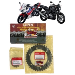 โซ่สเตอร์ CBR300/CB300FA 520-14-36 สเตอร์แท้+โซ่SAIZEN(ดำ-ไม่มีโอริง)1ชุด3ชิ้น(KYJ+K33)