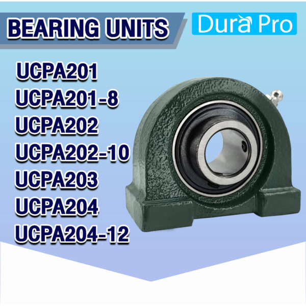 UCPA201 UCPA201-8 UCPA202 UCPA202-10 UCPA203 UCPA204 UCPA204-12 ตลับลูกปืนตุ๊กตา BEARING UNITS สำหรับเพลามิลและเพลานิ้ว