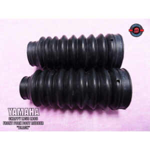 #ยางหุ้มโช๊คหน้า สีดำ YAMAHA CHAPPY LB50 LB80 // FRONT FORK BOOT RUBBER "BLACK"  1 Set