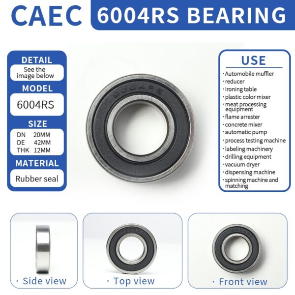 CAEC ตลับลูกปืนเม็ดกลมร่องลึก ฝาเหล็ก 2 ข้าง BEARINGS 6201 6300 6301 6203 6004 2Rs CAEC สินค้าพร้อมส่งจากไทย