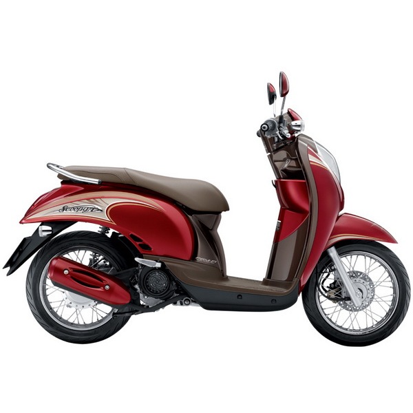 ชุดสี สกู้ปปี้ ไอ ตัวเก่า เฟรม Honda scoopy i old model รถปี 2009-2011 ครบชุด 15 ชิ้น สีแดงน้ำตาลสั่งทำ ติดลายตามรูป