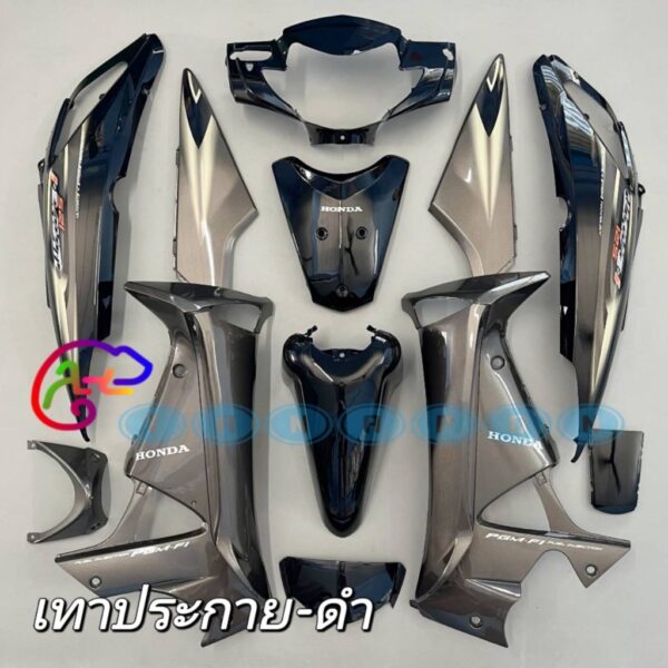 ชุดสีเวฟไฟเลี้ยวบังลม wave 125i พลาสติกABS 13ชิ้น สามารถเลือกสีและลายเพิ่มเติมทางแชทได้