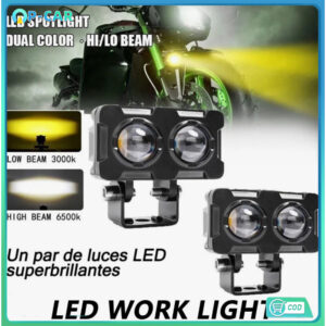 ไฟสปอร์ตไลท์110i แถมสวิตช์ ไฟสปอร์ต  สปอตไลท์ มอเตอร์ไซค์led 12vไฟสปอตไลท์มอไซ สีขาวสีเหลืองสองสีรถจักรยานยนต์ LED