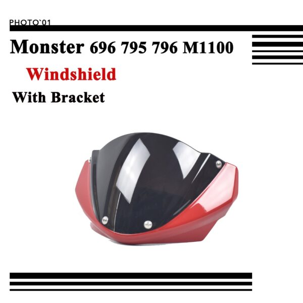 Psler ชิวหน้า บังลม กระจกหน้ารถ กระจกกันลม สําหรับ Ducati Monster 696 795 796 M1100