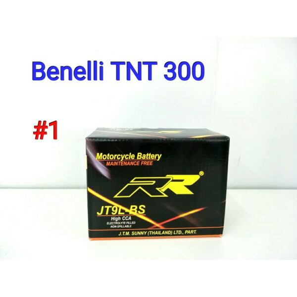 แบตเตอรี่แห้ง ยี่ห้อ RR สำหรับรถ Benelli TNT 300 #1 JT9L-BS