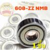 NMB NZSB ตลับลูกปืน 608ZZ  608 ZZ  ตลับลูกปืนเม็ดกลมร่องลึก แถวเดี่ยว ball bearings สินค้าพร้อมส่ง 608-ZZ 8x22x7 mm.