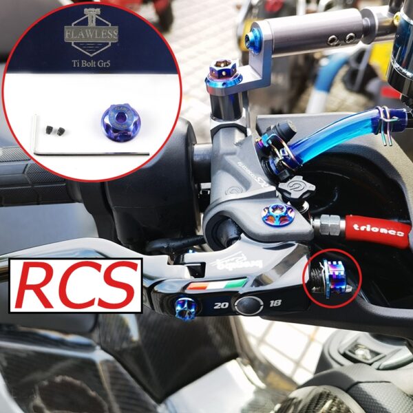 Flawlessti ลูกบิดปรับไทเทเนียม Brembo RCS Corsa Corta RCS Gr5 สําหรับ Honda Forza 350 Wave 125i PCX 160 Yamaha Xmax Tmax 560